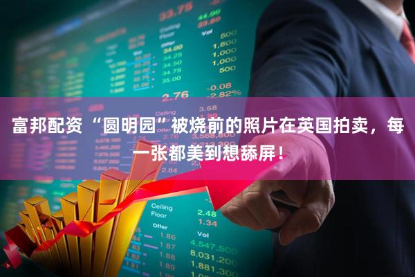 富邦配资 “圆明园”被烧前的照片在英国拍卖，每一张都美到想舔屏！